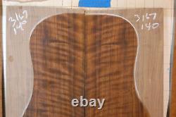 Very curly black walnut tonewood guitar luthier set back and sides