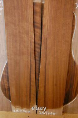 Very curly black walnut tonewood guitar luthier set back and sides