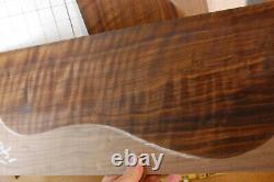 Very curly black walnut tonewood guitar luthier set back and sides