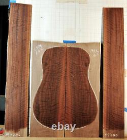 Very old fiddleback black walnut tonewood guitar luthier set back sides 1960's