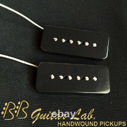 Vintage P90 Soap Bar Pickups AlNiCo 5 Set Hand Wound BB Guitar Lab