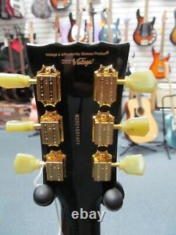 Vintage Reissue Series, Semi Hollow VSA500GBK Set neck, Gold, Gloss Black