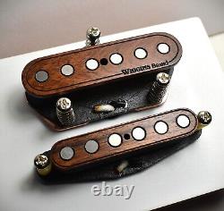 Wiggins Brand, Telecaster hand wound pickup set, Koa wood, Fat over wound