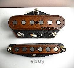 Wiggins Brand, Telecaster hand wound pickup set, Koa wood, Fat over wound