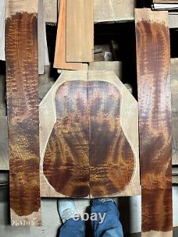 Wild swirl pomelle figured sapele tonewood guitar luthier set back sides