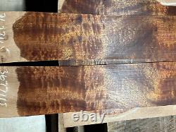 Wild swirl pomelle figured sapele tonewood guitar luthier set back sides