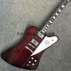 Wine Red Firebird Style Electric Guitar Mahogany Body Hh Pickups Chrome Hardware