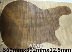 Y461 5A Flame Golden Phoebe Wood les paul Guitar/Bass Fat Top Set Luthier Supply