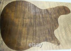 Y461 5A Flame Golden Phoebe Wood les paul Guitar/Bass Fat Top Set Luthier Supply