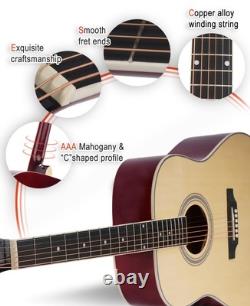 ZJW Gold 41 Acoustic Guitar For Adults Teens & Beginners. Complete Bundle & Bag