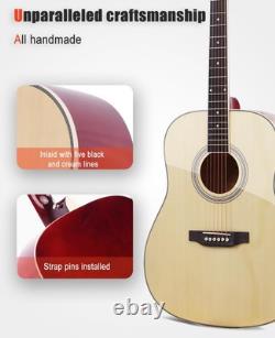 ZJW Gold 41 Acoustic Guitar For Adults Teens & Beginners. Complete Bundle & Bag