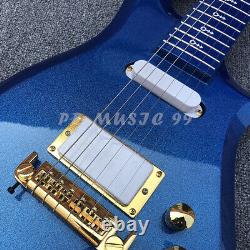 1 Style Guitare Électrique Blue Metal Finish Sh Pickups Gold Hardware 22 Frets