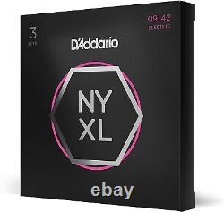 10 ensembles de cordes de guitare électrique D'Addario NYXL0942 NYXL0942-3P super légères