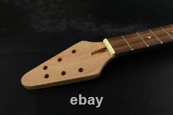 1set Guitar Kit Ahogany Guitar Neck Corps Guitare Électrique Volant V # 2 Bois De Rose