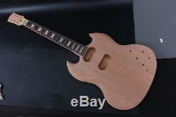 1set Guitar Kit Guitar Body Neck 22 Fret Guitare Electrique Palissandre Nouveau