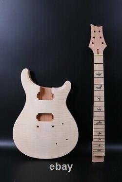 1set Guitar Kit Guitar Neck 22fret Guitar Body Maple Mahogany Bird Incrustation Diy