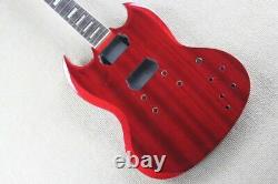 1set Guitar Kit Guitare Neck 22fret 24.75in Guitar Body Projet De Bricolage En Bois D'acajou