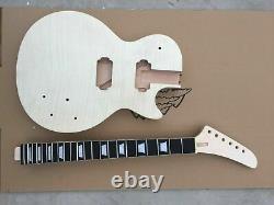1set Guitar Kit Lp Guitar Body 22 Fret Ahogany Maple Cap Set In Banana Cou