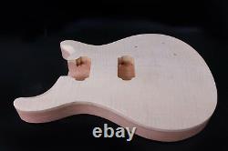 1set Guitare Électrique Kit Guitar Neck 22fret Guitar Body Flame Maple Mahogany