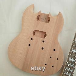 1set Kit Guitare Électrique Cou 22fret 24.75 Sg Style Guitar Body Ahogany