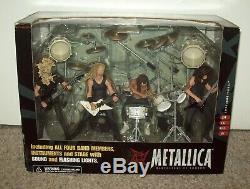 2001 Metallica Box Set Figures Misb & Scène Mcfarlane Toys Guitare T-shirt Tix