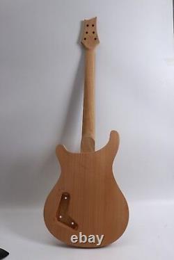 22 frettes 24,75 pouces 1 kit de guitare Cou manche Corps en acajou érable Ensemble en bois de luthier