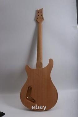 22 frettes 24,75 pouces 1 kit de guitare Cou manche Corps en acajou érable Ensemble en bois de luthier