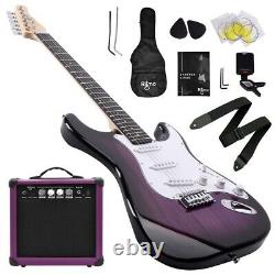 39 Pouces Guitare Électrique Et Amplificateur Kit Complet Débutant Set De Démarrage Violet