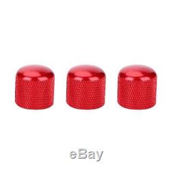 3pcs Durable Guitares Électriques Métalliques Boutons Top Hat Bouton Dôme Accessoires Set Nouveau