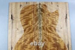 5a Flame Maple Wood Burl Librairie Basse Électrique Drop Top Set Luthier Supply