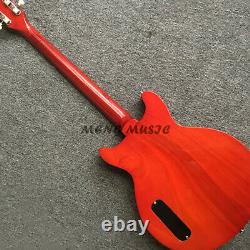 6-strings Standard Junior Orange Electric Guitar Ahogany Corps Avec Pickups P90
