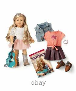 American Girl Tenney Grant Doll Set Book Spotlight Outfit Guitare Retraité Logan