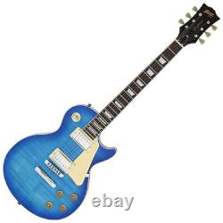 Blitz par Aria Guitare Electrique Les Paul See-Through Blue BLP-450 SBL avec Housse de Transport