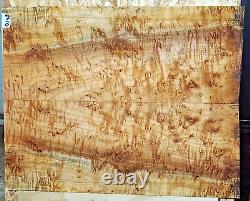 Bois d'érable Birdseye Burl pour luthier, lot de 2 assortis, 24 x 18,5 x 0,625