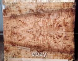 Bois d'érable Birdseye Burl pour luthier, lot de 2 assortis, 24 x 18,5 x 0,625