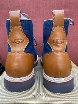 Bottes De Denim Bleu Ugg Ugg Pour Hommes 11 Cuir Marine 1004844 2 Sets Dentelle New Box