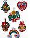 Bucilla Love & Peace Santa Felt Christmas Ornament Kit Guitar Tree Oop New Set-6