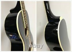 Caraya Parlor Guitar Ebony Parlor-590 Avec Eq + Free Gig Bag, Extra String Set