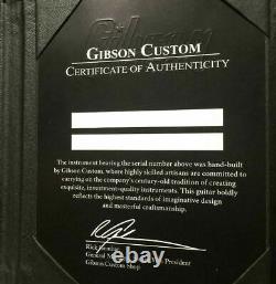 Certificat d'authenticité COA de la Gibson Custom Shop Les Paul SG + Étiquettes et Garantie