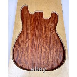 Corps de guitare électrique/acoustique en bubinga brut 21 x 15 x 2 - Bois de luthier