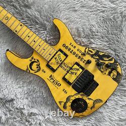 Corps massif, guitare électrique moderne KH Ouija avec pont FR, finition jaune brillant, livraison gratuite