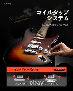 Donner Electric Guitar Beginner Set St Type Coil Tap 6 Point Stop Fabriqué Au Japon