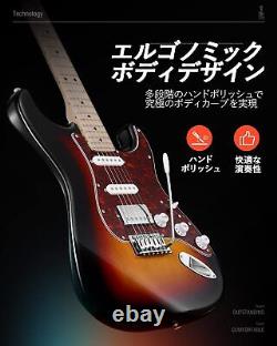 Donner Electric Guitar Beginner Set St Type Coil Tap 6 Point Stop Fabriqué Au Japon
