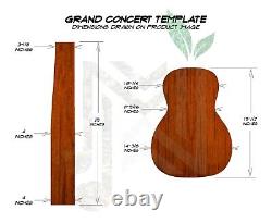 Dos et côtés de guitare en cocobolo mexicain pour une guitare de concert grand format (OO) Ensemble MCOO000627