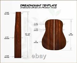 Dos et côtés de guitare en palissandre hondurien pour Dreadnought (DT) Set HRDT000183