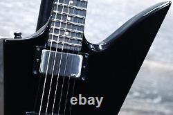 ESP E-II EX NT Noir EMG Pickups Set-Thru Guitare Electrique avec étui #ES8951233