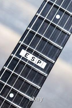 ESP E-II EX NT Noir EMG Pickups Set-Thru Guitare Electrique avec étui #ES8951233