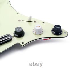Ensemble Pickguard Chargé Avec Dual Rail Humbucker Sss Pour Fender Guitar Mint Green