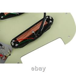 Ensemble Pickguard Chargé Avec Dual Rail Humbucker Sss Pour Fender Guitar Mint Green