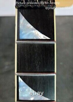 Ensemble d'incrustations de nacre mère de perle figurée de 2mm d'épaisseur en forme d'aileron de requin pour guitares de style Jackson